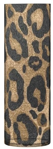 Glitzernde goldene Tierfellhaut Leopard Kunststoffvase für Blumen, 30 x 9 cm, Hurricane-Vase, ästhetische Vasen für Büro, Zuhause, Küche, Wohnzimmer, Dekor