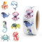 500 Stück Runde Tier Aufkleber, Meerestiere Stickers Rolle, 8 Muster Reward Sticker Tiere, Selbstklebend Aufkleber Kinder für Scrapbooking DIY Crafts Journal School Home