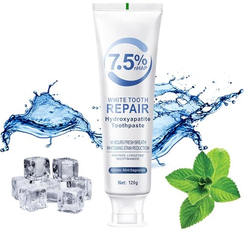 Hydroxyapatite Toothpaste for Enamel Protection,Hydroxyapatite Enamel Care Toothpastes,Fluoride-Free Formula with Gentle Mint, for Sensitive Teeth,Daily Protection, Long-Lasting Fresh Breath (1)