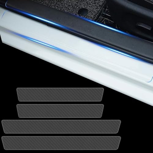 BUVBRJDR 4Pezzi Strisce battitacco Auto, per Audi Q3 S-Line/Q3 Quattro/Q3 Sportback/Q5/Q5 Adesivo Protezione Battitacco Antiscivolo AntiGraffio Car Accessori Battitacco