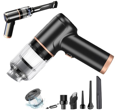 Welch's Aspirabriciole Senza Fili Portatile,12000Pa Mini Aspirapolvere con ugello diverso/HEPA Filtro,Ricaricabile Aspirapolvere per Casa,Auto,Ufficio