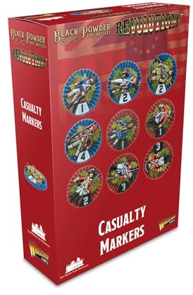 Warlord Black Powder Revolution Casualty Markers - Miniature Counters for use with Epic Battles Game, Accessories for American Battle Games - 1:56 Scale Table Top Wargaming