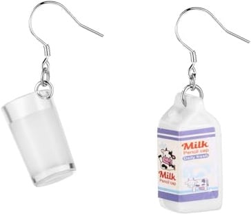 JewelryWe Asymmetrische Ohrringe für Damen, 925 Silber Hypoallergene Hängeohrringe Unregelmäßige Ohrhänger Ohrschmuck Lustige Modeschmuck für Frauen Mädchen