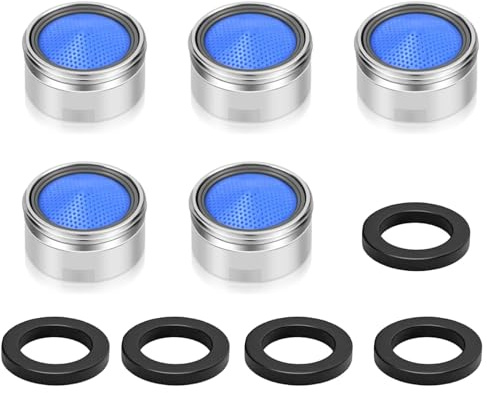 Perlatoren M22 für Wasserhähne, 5 Stück Strahlregler M22 Wasserfilter Wasserhahn Sieb Einsatz Mischdüse Einsatz, Perlatoren Wasserhahn Aufsatz Bubbler für Bad, Küche