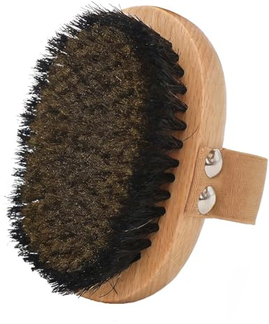 Spazzola Corpo A Secco Setole Naturali, Dry Brushing, Spazzola Viso Linfodrenante,Spazzola Drenante Viso, Spazzola A Secco Corpo, Esfoliazione E Massaggio, Stimola La Circolazione E Rinnova La Pelle