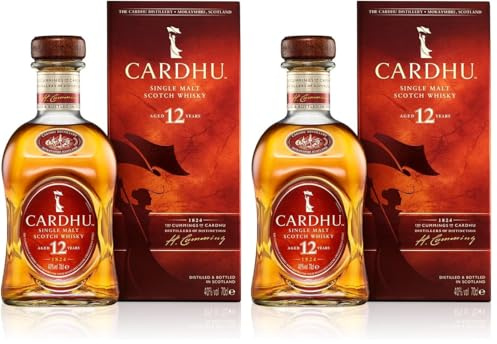 Cardhu 12 Ans, Whisky Écossais Single Malt, 70 cl (Lot de 2)