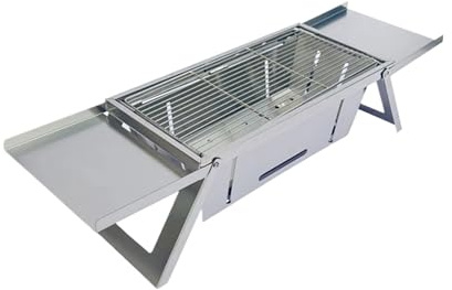 Barbecue pieghevole in acciaio inox for casa e for esterni, kebab a carbone, senza fumo, portatile(AQ014-A)