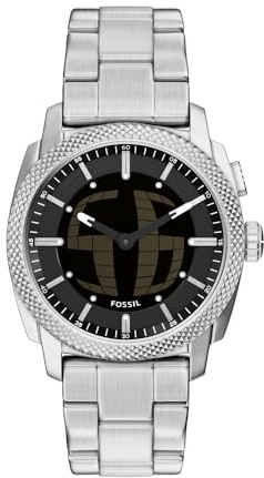Fossil Machine Uhr für Herren, 41-mm Ana-Digi-Big Tic Uhrwerk mit Edelstahl- oder Lederarmband