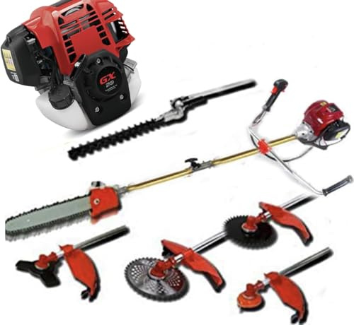 GX50 Gas 4 Strokes Petrol Hedge Trimmer Brush Cutter Chainsaw Grass Pruner for Yard Garden Lawn Care