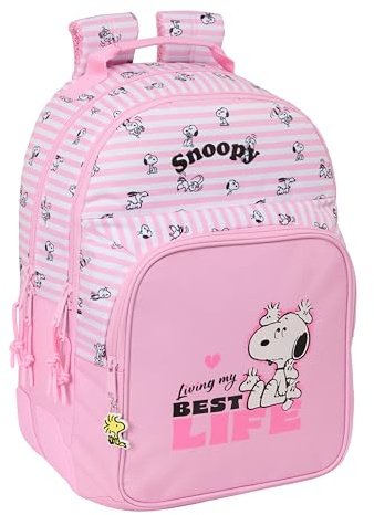 safta SNOOPY Schulrucksack für Kinder, ideal für Kinder verschiedener Altersgruppen, bequem und vielseitig, Qualität und Widerstandsfähigkeit, 32 x 15 x 42 cm