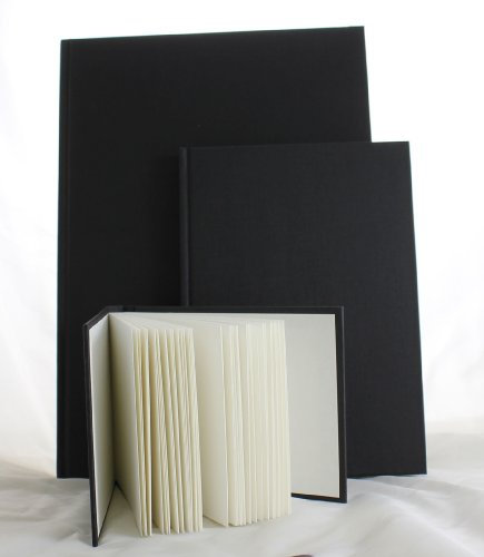 Seawhite Skizzenbuch Black Cloth weiß 140 g/m², 105x148mm A6 QF, 46Bl/92S