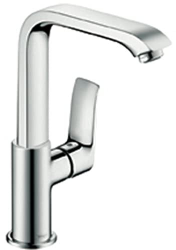hansgrohe Wasserhahn Metris (Armatur mit Auslauf Höhe 230mm und Push-Open Ablaufgarnitur) Chrom