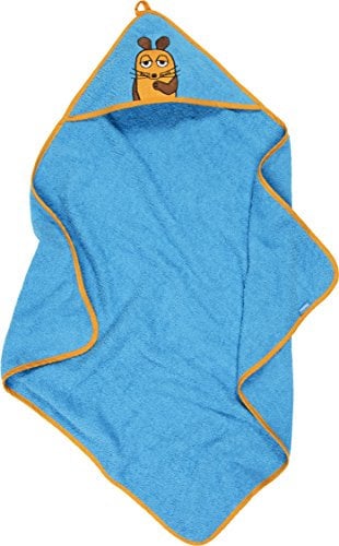 Playshoes Unisex Kinder Frottee-Kapuzentuch die Maus 340040, 23 - Aquablau, 75x75cm