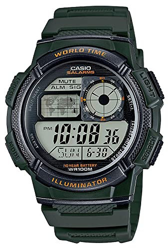 Casio Herren Quarz Uhr mit Harz Armband AE1000W-3AV