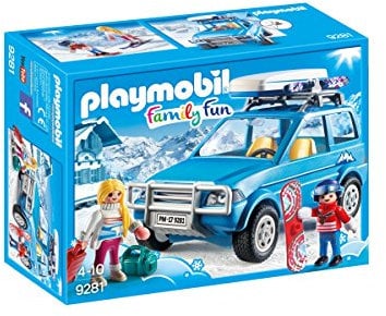 PLAYMOBIL Family Fun 9281 Auto mit Dachbox, Ab 4 Jahren