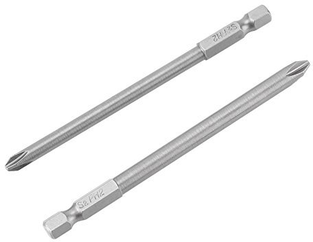 10Pcs 1/4 pouces Embout de tournevis hexagonale,100mm de long, Ensemble de embout de tournevis magnétiques, Pointe plate fendue/tête cruciforme/tête hexagonale