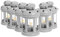 Nicola Spring Vintage Lantern Tealight Holders - Pack of 6 - 16cm - Grey Candle Holder Decorative Candle Lantern Metal Tealight Candles for Hanging Indoor, Outdoor