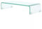 Tidyard Mesa para TV Mueble TV Salón Soporte de TV Elevador de Monitor LCD Mesa Televisión Mueble Comedor Televisor Bajo Vidrio Templado Cristal Claro 60x25x11cm