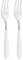 Grunwerg 2PAF650W Yin & Yang Pastry Forks, 18/10 Stainless Steel, White
