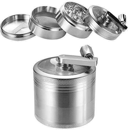 DaiWeier Macinino per polline per spezie, erbe, spezie, erbe e caffè 4 pezzi con raschietto per polline.