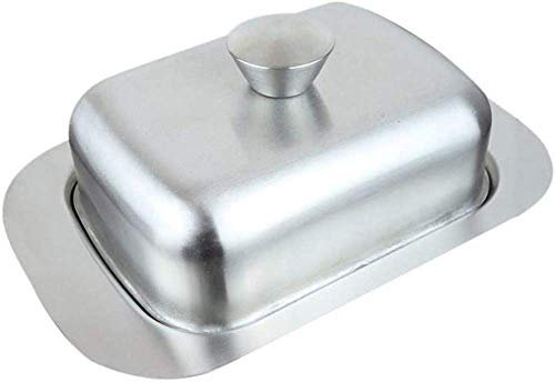 qiuqiu Isolierte Butterdose aus Edelstahl mit Deckel, 18,5 x 12,2 x 6,8 cm