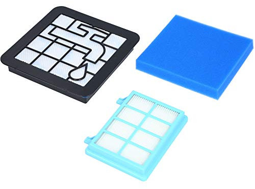 McFilter | Filterset geeignet für Philips FC8010/01 FC9332/09 FC9328,FC9334 FC9349,FC9353 FC9556 FC9515 Hepafilter Staubsaugerfilter Zubehör für PowerPro Compact, Active, City Power Cyclone, 3 Stk.