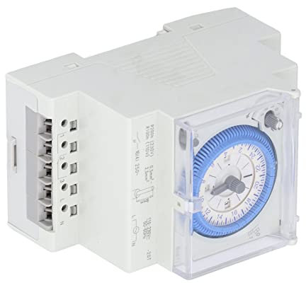 Programmateur Prise Electrique, 110-230V 24 Heures Minuterie Mécanique Interrupteur Prise Programmable Prise Minuteur Programmable Minuterie Programmable avec Réserve de Marche
