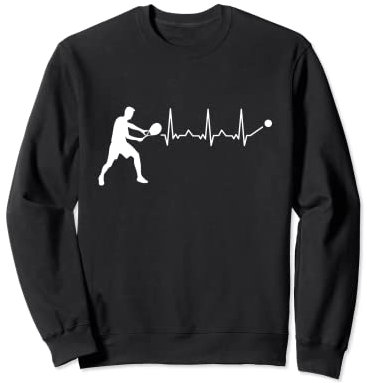 Tennisspieler mit ECG Pulse für Tennis Sweatshirt