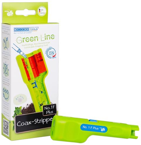 WEICON TOOLS Coax-Stripper No. 1 F Plus für F-Schraubstecker Green Line | Nachhaltige Rohstoffe | Für Koaxialkabel