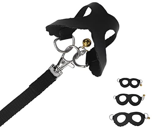 Hamster Geschirr und Leine Set, Kein Ziehen Meerschweinchen Gestreiftes Geschirr Hamstergeschirr Weste Oder Frettchen, Leguan, Hamster, Bartagamen Schwarz