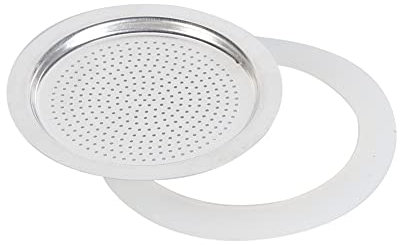 Piezas de repuesto para cafetera espresso italiana Moka, filtro de acero inoxidable y juntas de silicona