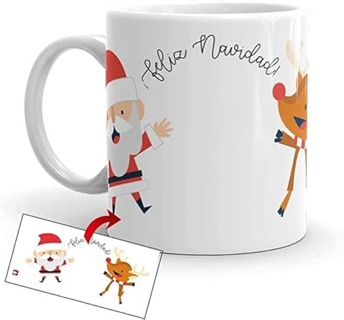 Kembilove Tazas de Café – Tazas Navideñas – Taza Navidad – Regalos Originales Amigo Invisible – Regalos para Hombre y Mujer – 350 ml – Cerámica – Apto para Microondas y Lavavajillas