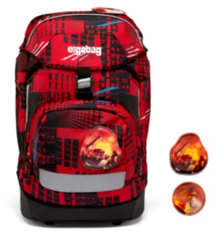 ergobag Unisex Jugend Prime Firebear Rucksack, Mehrfarbig (Mehrfarbig), Einheitsgröße