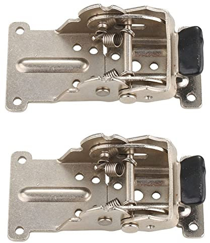 Pvczool 2 piezas 0-90-180 grados de bloqueo automático bisagra de mesa patas de mesa de café plegables plateadas