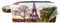 Schminktasche mit Reißverschluss Reisekosmetiktasche Schminktasche,der Eiffelturm in Paris Frankreich,Kosmetik Organizer für Frauen