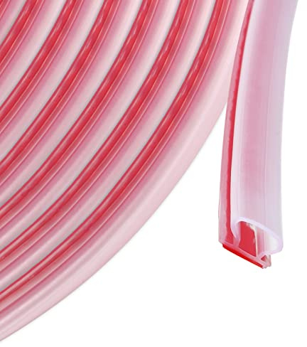 Transparent Dichtungsband Selbstklebende 10mm(B)*6mm(D)/50m(L) Gummi-Wetterabisolierung, wasserdicht, selbstklebend, für Türrahmen-Isolierung, leicht zuschneidbar