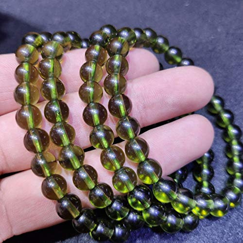 1 STÜCKE 10mm Grün EDELSTEIN MOLDAVIT Meteorit Impact Glas Tschechische Armband,SBuTTON774w
