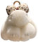 Doux Et Moelleux Lapin Porte-Clés Mignon En Peluche - Décoration En Fausse Fourrure Avec Pompon (Couleur Beige)
