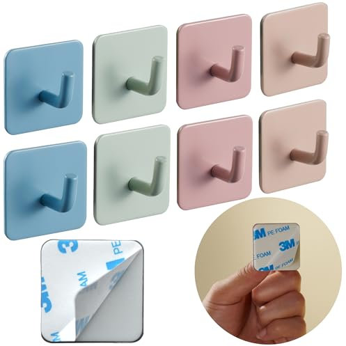 DEKAZIA® 8 Kleiderhaken Kinder bunt – Garderobenhaken Kindergarderobe Haken Kindergarderobe Wandhaken Kinder Kinderzimmer – Klebehaken Haken Garderobe Kinderhaken Wand