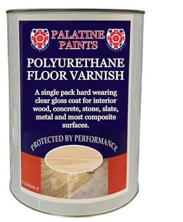 Polyurethane Floor Varnish Clear - Hard Wearing Floor Varnish for Wooden Flooring (5 Litre)