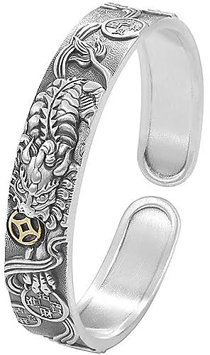 999 Pixiu Armband Männer Retro Vintage Persönlichkeit, nationaler Stil, dominierende Mode Silber Armband