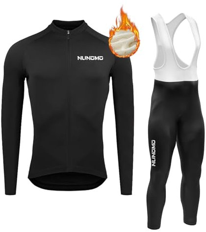 Men's Cycling Suit, Thermal, Windproof, Cycle Clothing Set, Long Sleeve Jersey, 9D Padded Bib Tight for MTB Bike Riding Clothing Kit,Quick-Dry (TYPE-15,2XL)