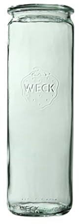 Weck Zylindrisches Glas 600 ml 6 Stück | Zum Einmachen von Konserven, Säften, hermetischer Lagerung von trockenen Zutaten