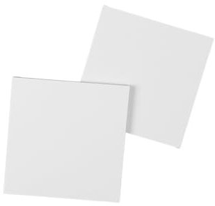 Ideen mit Herz Leinwand auf MDF-Rahmen | 2 Stück | Keilrahmen | Künstler-Leinwand | zum Bemalen mit Acryl- oder Öl-Farben | 390g/m² (20 cm x 20 cm)
