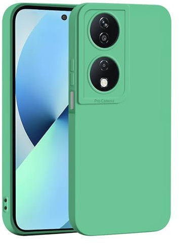 TAUYN Funda para Honor 90 Smart 5G/Honor X7b, Ultradelgado Silicona Anticaída Carcasa, Suave y Absorbe Impactos, Anti-choques Funda, Verde