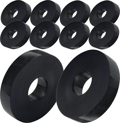 Rondelle distanziali larghe M5 in nylon nero M5 x 15 mm x 5 mm (diametro interno) 5,3 mm, OD (diametro esterno) 15 mm, spessore 5 mm (confezione da 10)