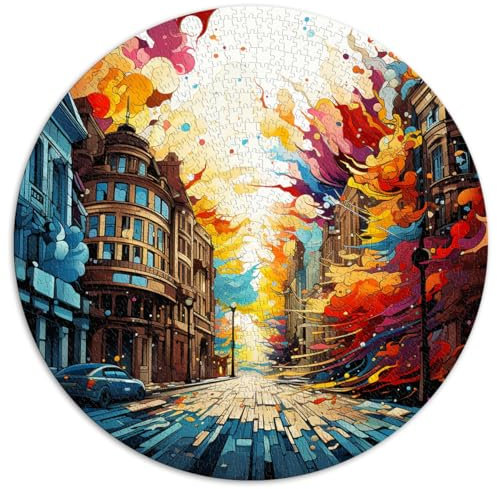 Puzzle für Erwachsene mit 1000 Teilen, kreatives rundes Karlsbader Puzzle, für Erwachsene und Kinder ab 12 Jahren. Papppuzzles eignen sich gut als Geschenk für die ganze Familie