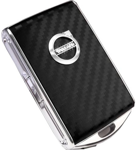 Autoschlüssel Abdeckung Fob Fall für Volvo XC40 XC60 XC90 V60 V90 S60 S90 Autoschlüssel Ersatz Shell (Carbon Fiber Black)