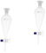 SOLUSTRE 2piezas Embudo Separador De Vidrio Borosilicato De Diseño Para Experimentos Científicos y Laboratorios Alta Durabilidad Química Forma De