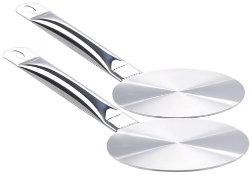 Rosenstein & Söhne Induktion Metallplatte: 2er-Set kleine Universal-Adapterplatten für Induktions-Kochfelder, Ø14 (Induktionsplatte Adapterplatte, Adapter für Induktionskochplatte)